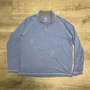 johnnie-O Light Blue Quarter-Zip Pullover
